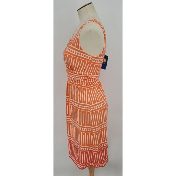 Jude Connelly Penelope Dress Ombre Coral Sleeveless V Neck Abstract Sz S READ - Picture 4 of 9